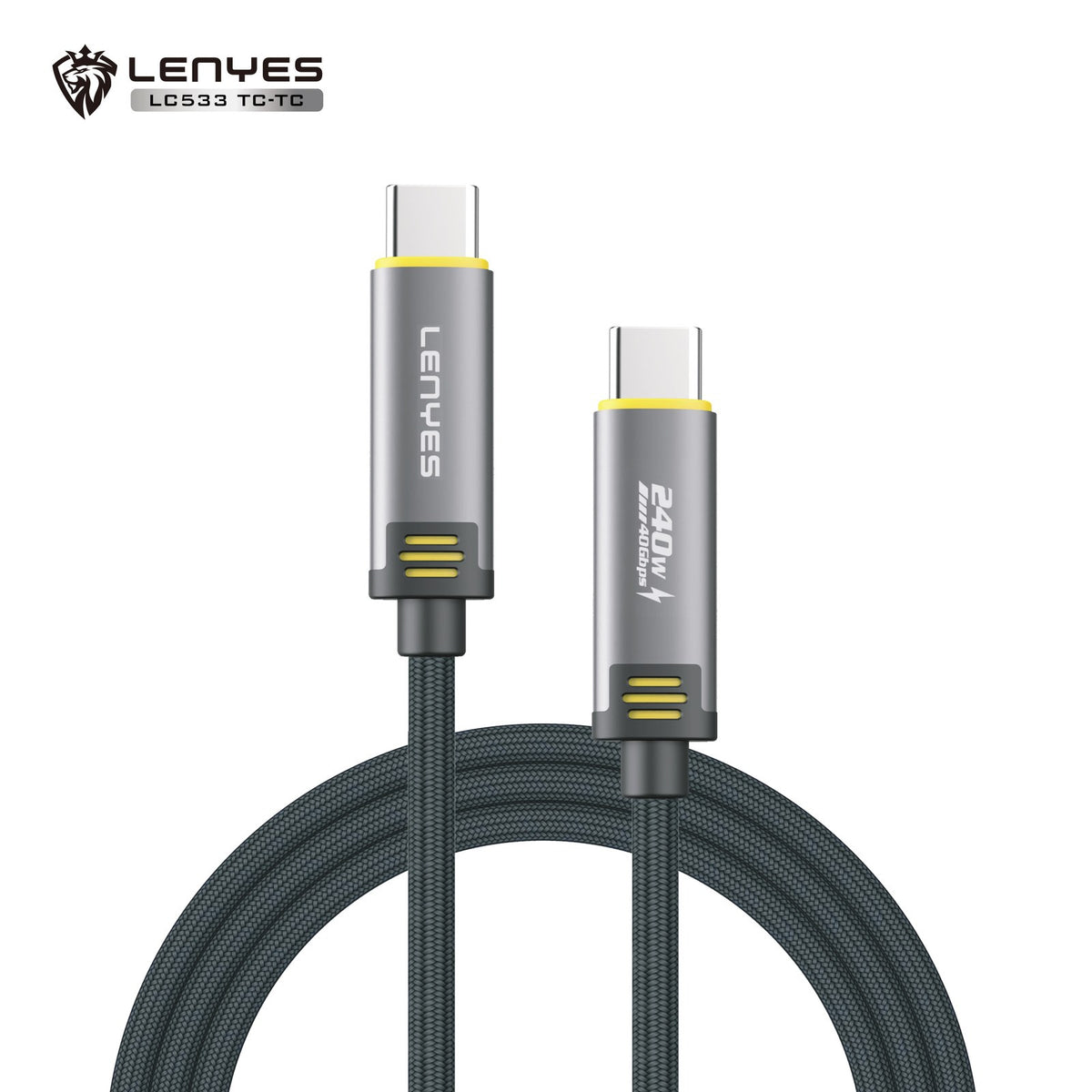 LENYES Kabel USB4 pełnofunkcyjny 240 W, 40 Gb/s, 8K 1,00 m LC533 TC-TC