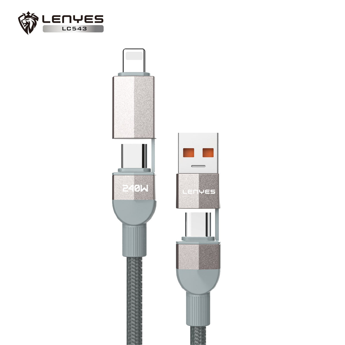 LENYES Kabel magnetyczny 4w1 240 W 1,00 m LC543