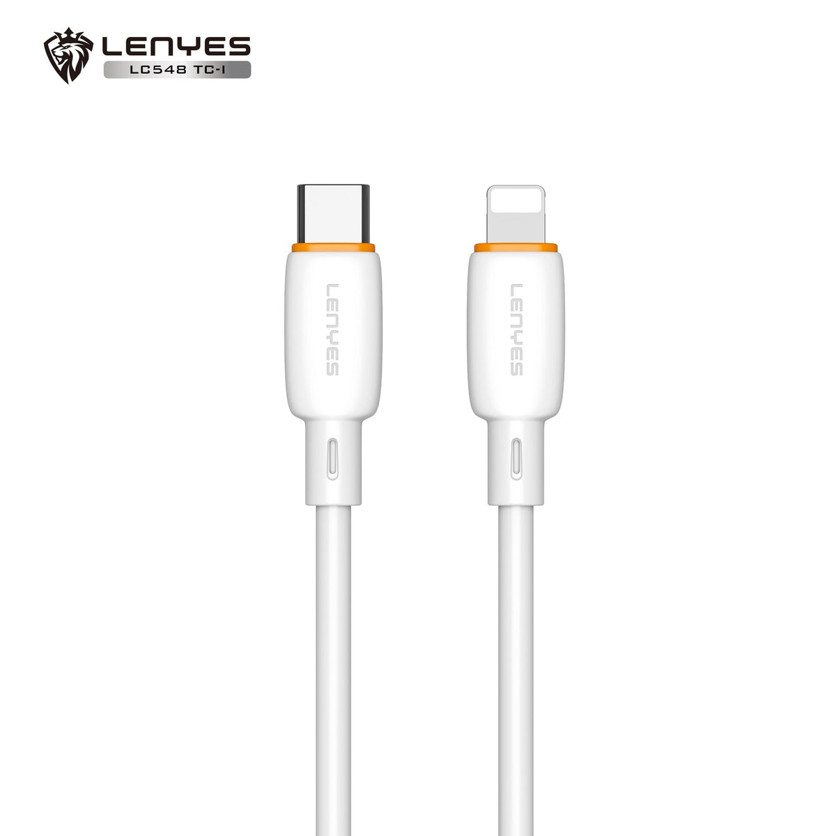 LENYES Kabel silikonowy USB-C — Lightning 27 W 1,00 m LC548 TC-I