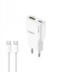 LENYES Ładowarka sieciowa GaN 20 W 1x USB-A + 1x USB-C LCH11 EU TC-TC