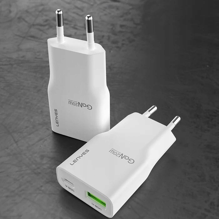 LENYES Ładowarka sieciowa GaN 20 W 1x USB-A + 1x USB-C LCH11 EU TC-TC