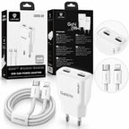 LENYES Ładowarka sieciowa GaN 20 W, 2x USB-C LCH15 EU TC-I