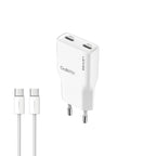 LENYES Ładowarka sieciowa GaN 20 W, 2x USB-C LCH15 EU TC-TC