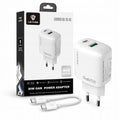 LENYES Ładowarka sieciowa GaN 30 W, USB-C + USB-A LCH93 EU TC-TC