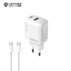 LENYES Ładowarka sieciowa GaN 30 W, USB-C + USB-A LCH93 EU TC-TC
