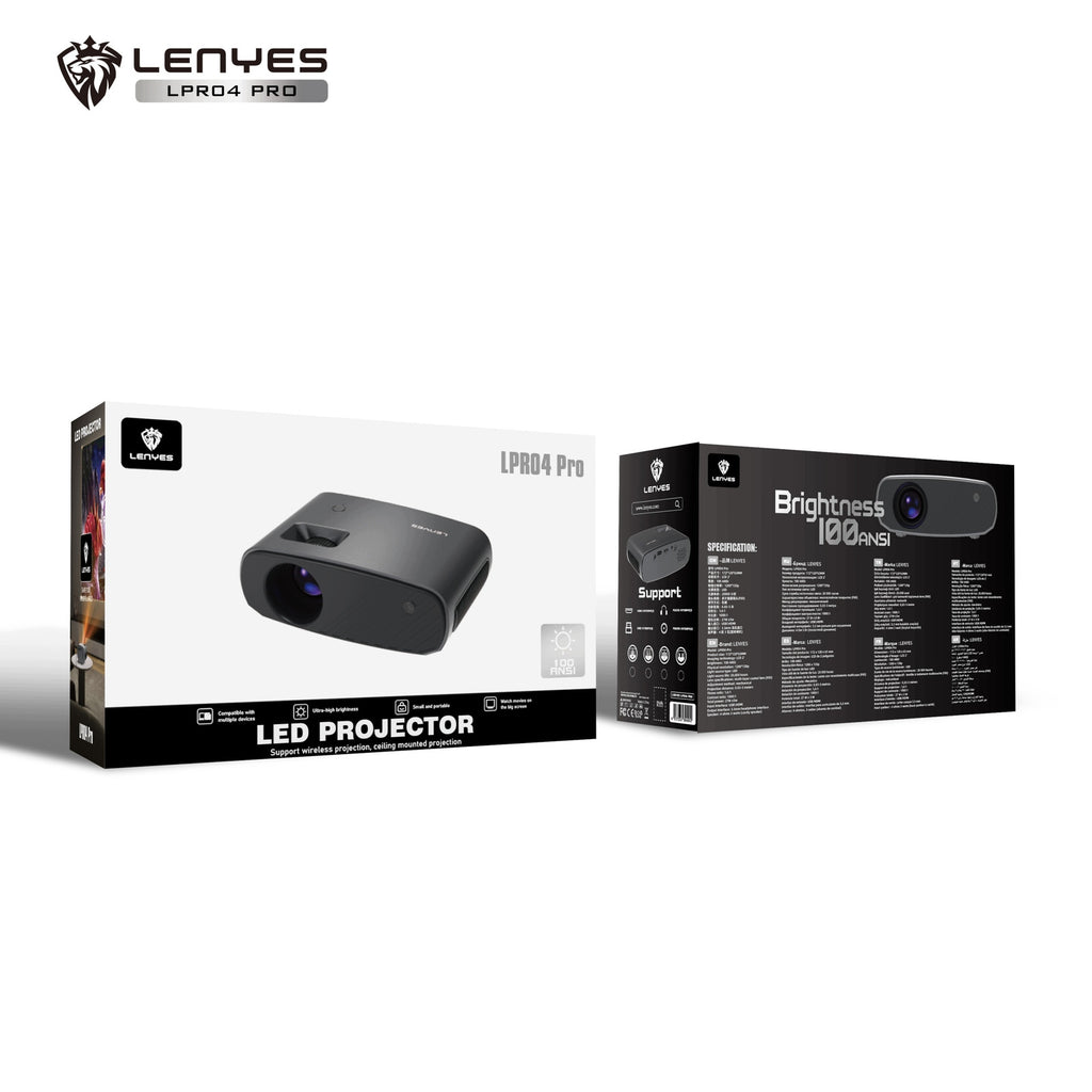 LENYES Projektor LED 100 ansi, HD LPR04 Pro