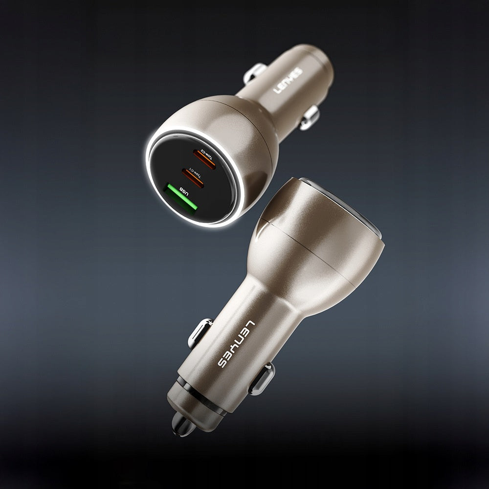 Ładowarka samochodowa LENYES CA66 95W 2x USB-C USB-A PD QC pps