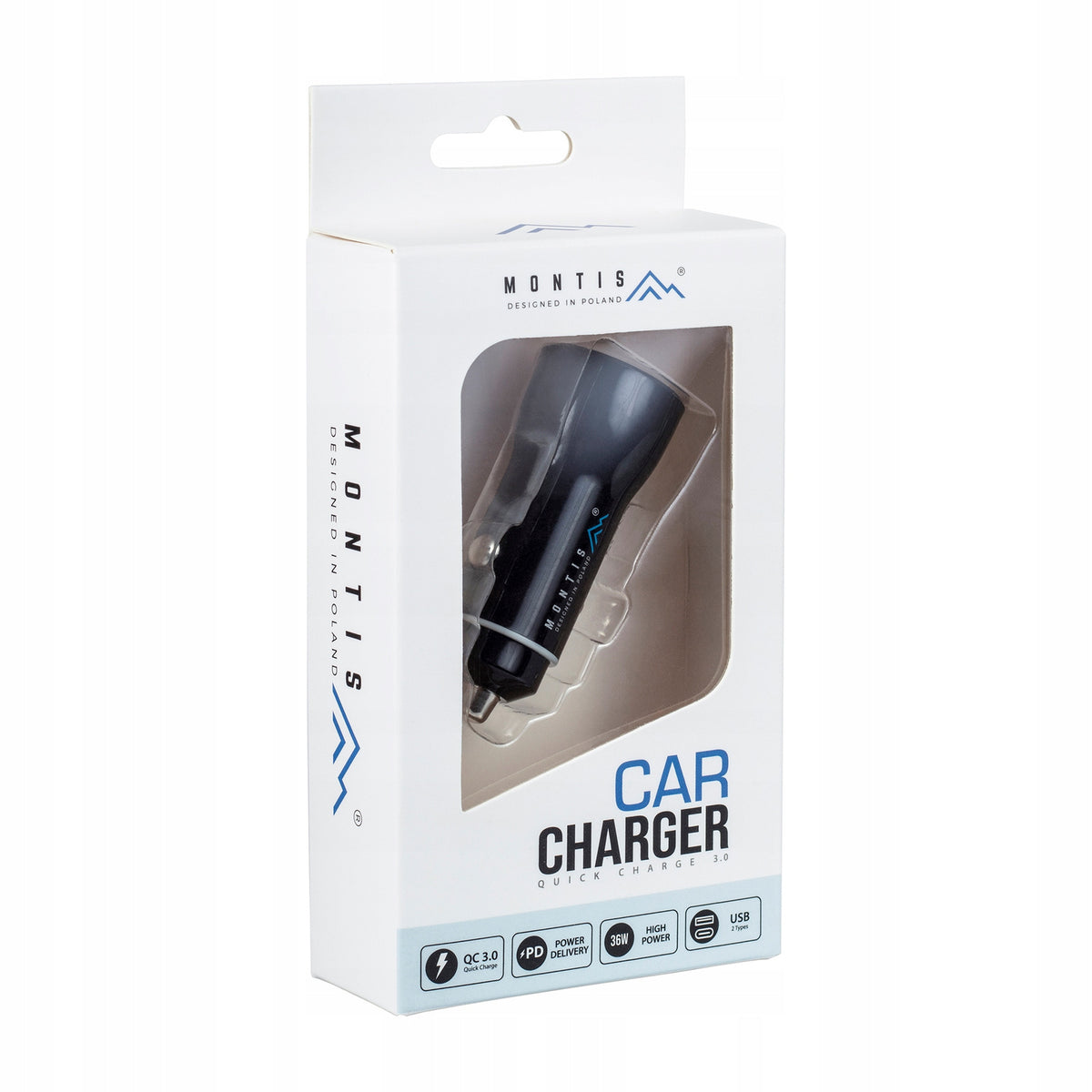Ładowarka samochodowa , USB typ C Montis 3000 mA