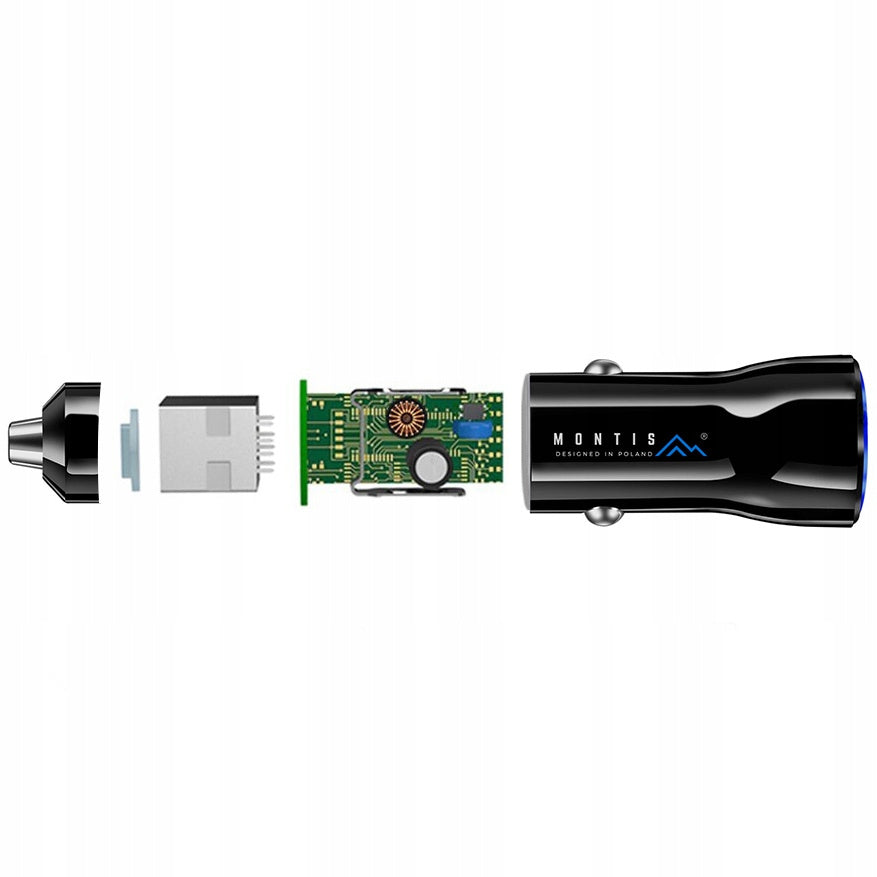Ładowarka samochodowa , USB typ C Montis 3000 mA