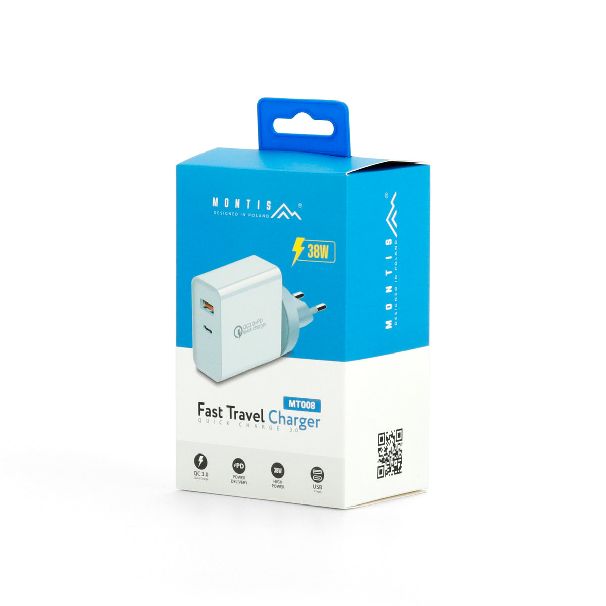 Ładowarka sieciowa MT008 , USB typ C uniwersalna 6000 mA 12 V