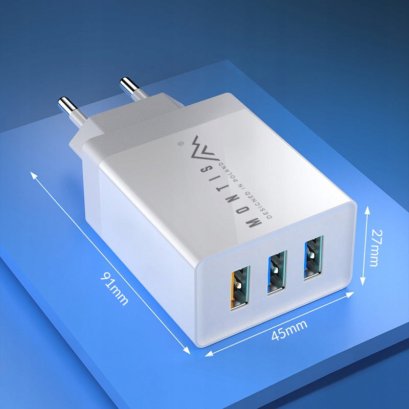 Ładowarka sieciowa MT009 USB uniwersalna 7800 mA 12 V