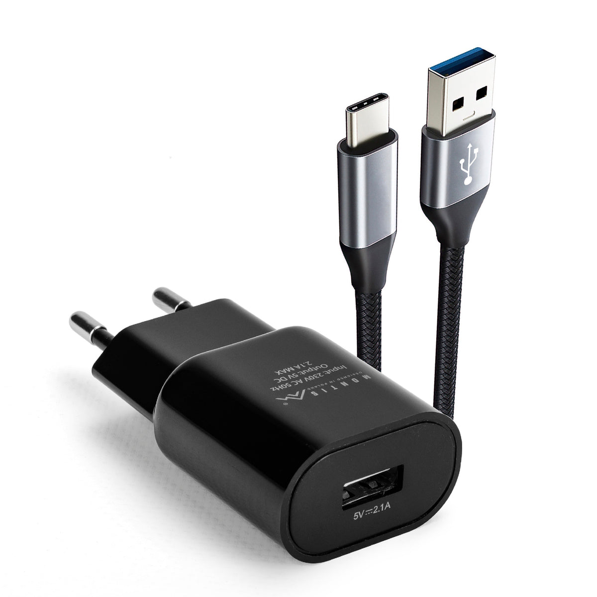 Ładowarka sieciowa USB Typu C 2.1A 2m MT046 Montis