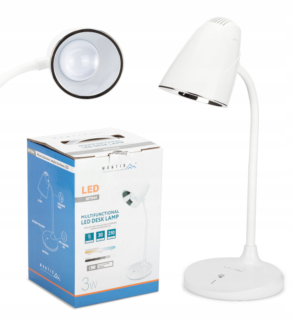 Lampka biurkowa Montis Lampki biurkowe biały moc do 3 W