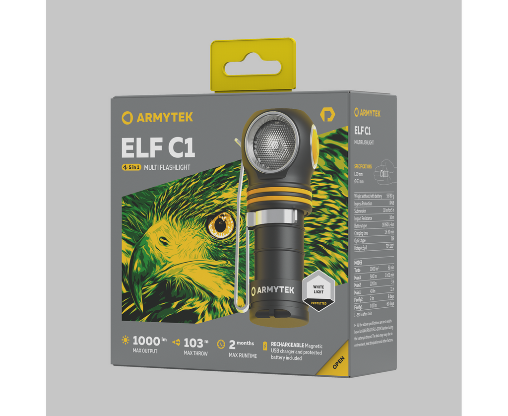 Latarka Armytek Elf C1 USB-C pcb White