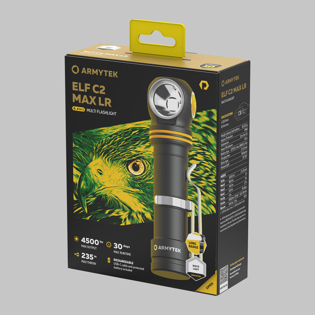 Latarka Armytek Elf C2 Max lr USB-C pcb White