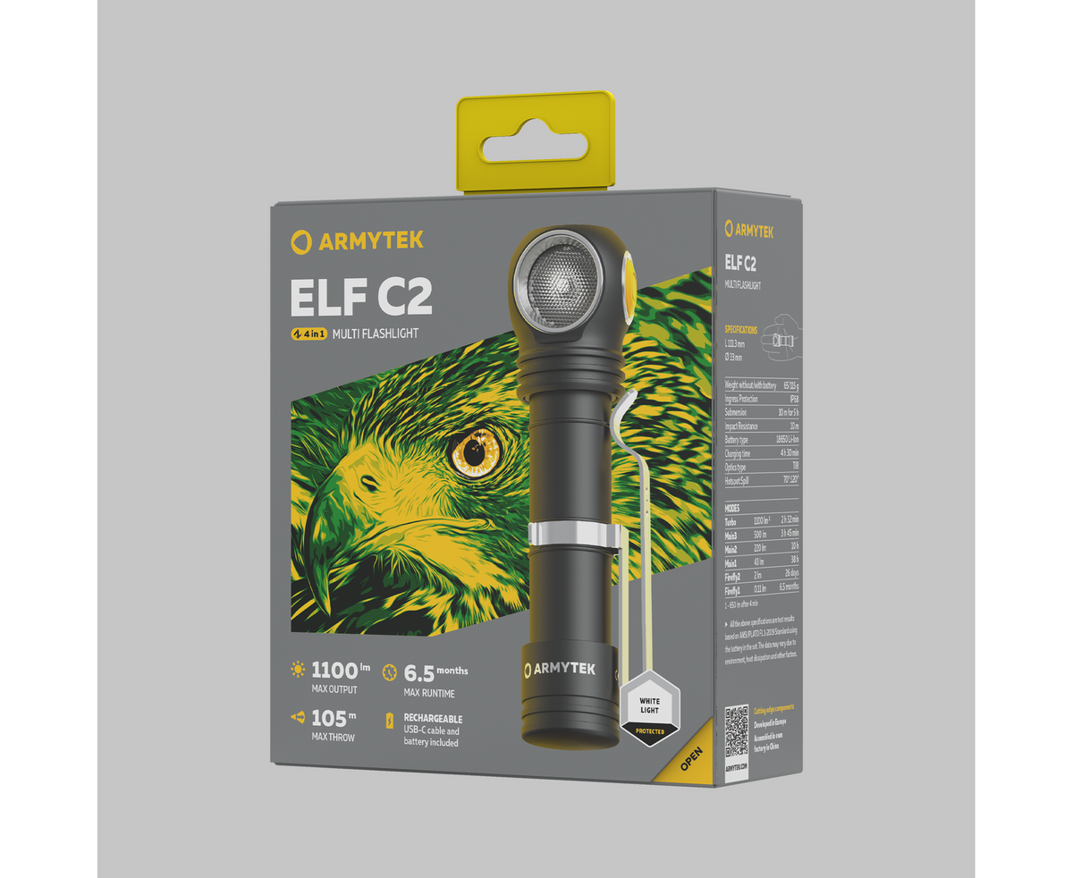 Latarka Armytek Elf C2 USB-C pcb White
