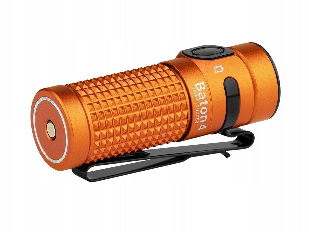 Latarka LED z ładowarką Olight Baton 4 Premium pomarańcz1300lm 170m 190dni