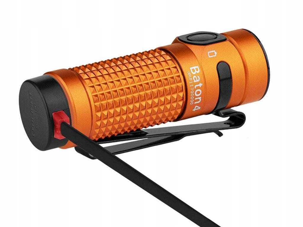 Latarka LED z ładowarką Olight Baton 4 Premium pomarańcz1300lm 170m 190dni