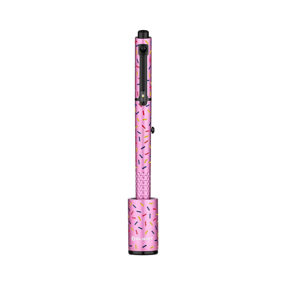 Latarka Olight Open Glow różowa 120lm 14m 6 min długopis świecący