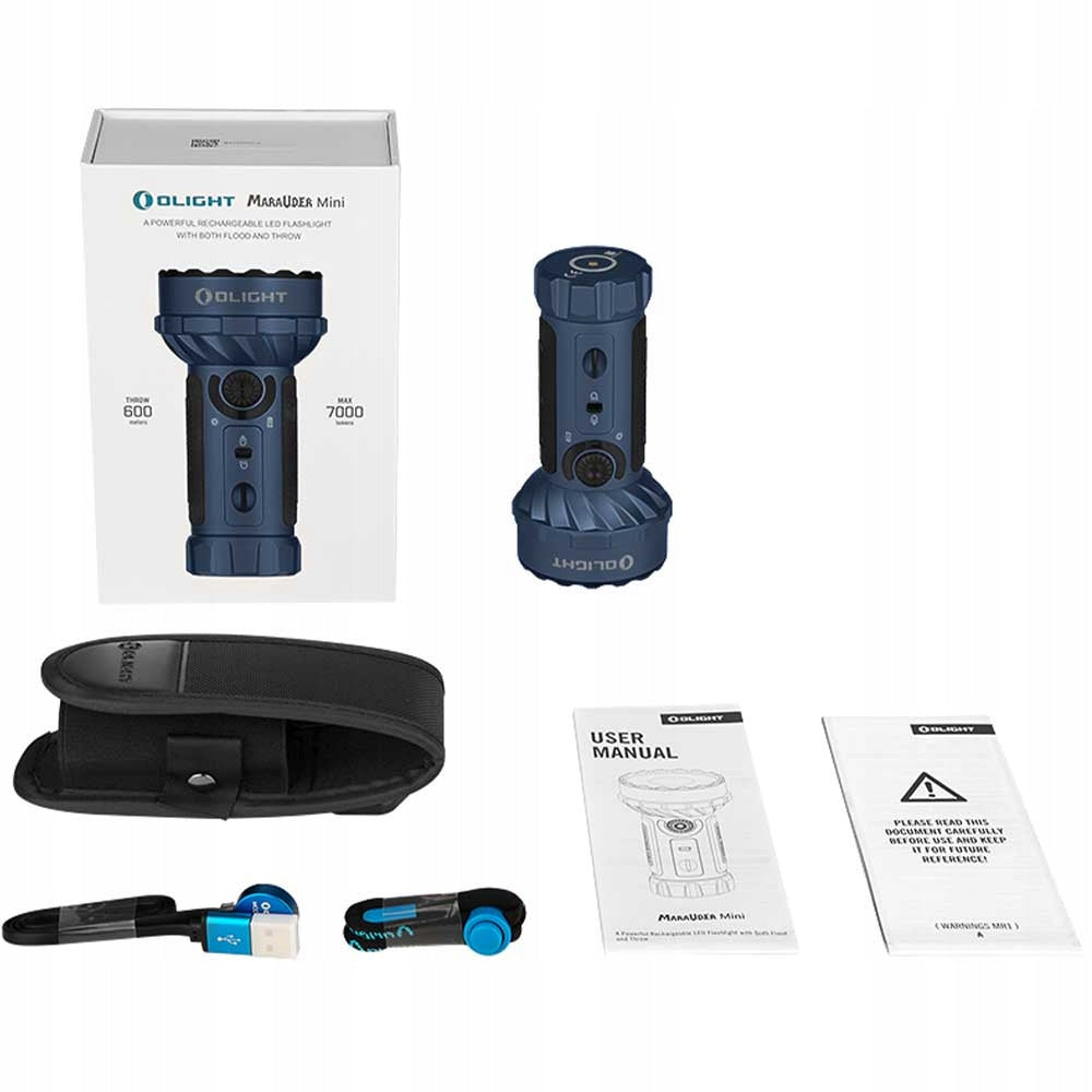 Latarka akumulatorowa EDC Olight Marauder Mini Midnight Blue - 7000 lumenów