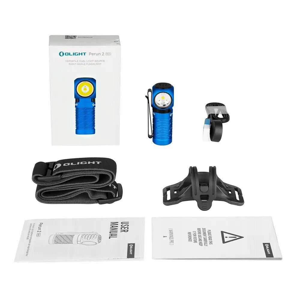 Latarka czołowa Olight Perun 2 Mini niebieska cw 1100lm 150m 10 dni