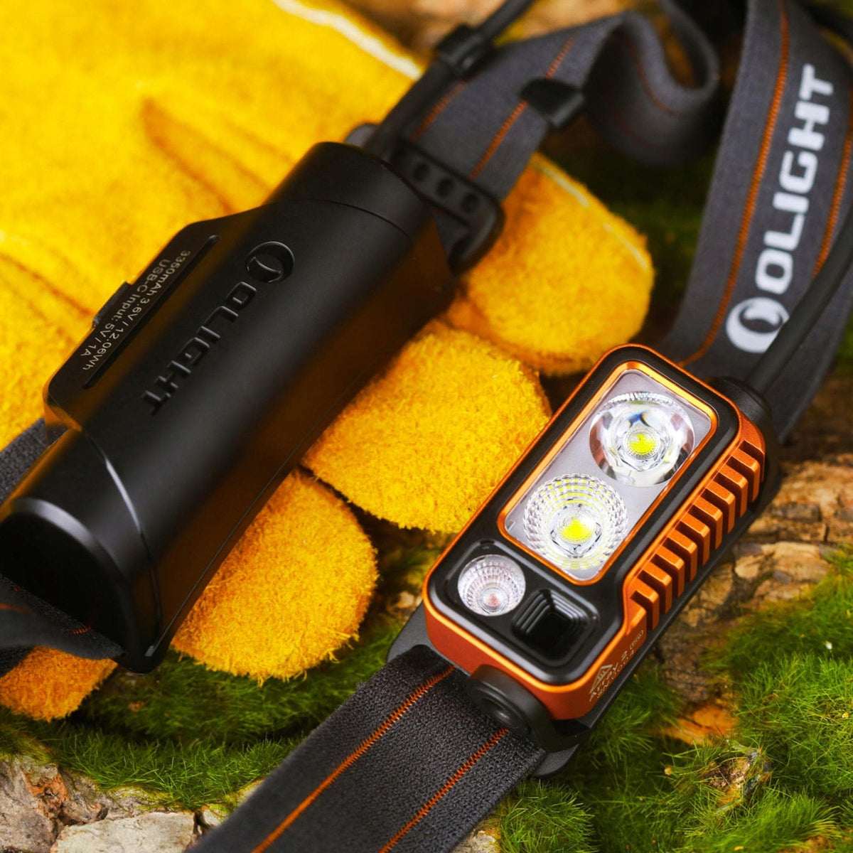 Latarka czołowa czołówka Olight Array 2 Pro Orange - 1500 lumenów