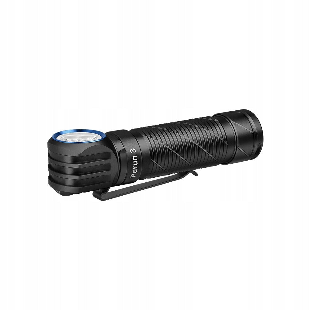 Latarka czołowa i kątowa EDC Olight Perun 3 Black z opaską - 3000 lumenów