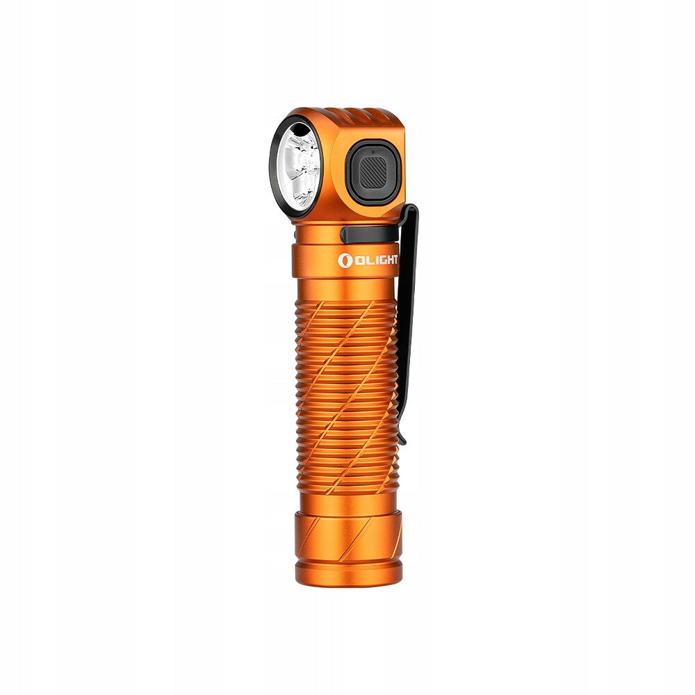 Latarka czołowa i kątowa EDC Olight Perun 3 Orange z opaską - 3000 lumenów