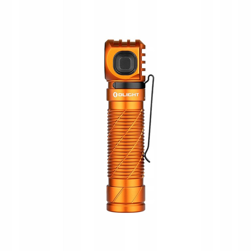 Latarka czołowa i kątowa EDC Olight Perun 3 Orange z opaską - 3000 lumenów