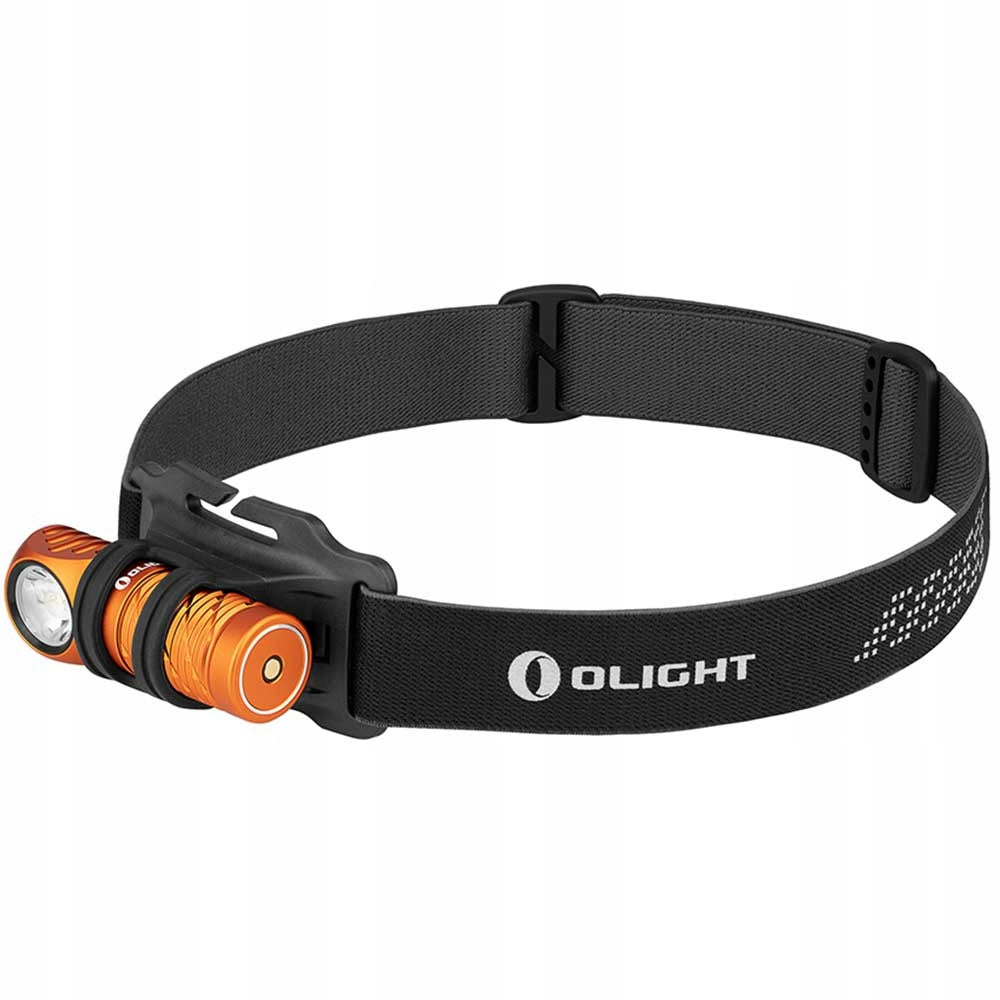 Latarka czołowa i kątowa Olight Perun 2 Mini Kit Orange z opaską - 1100 lm