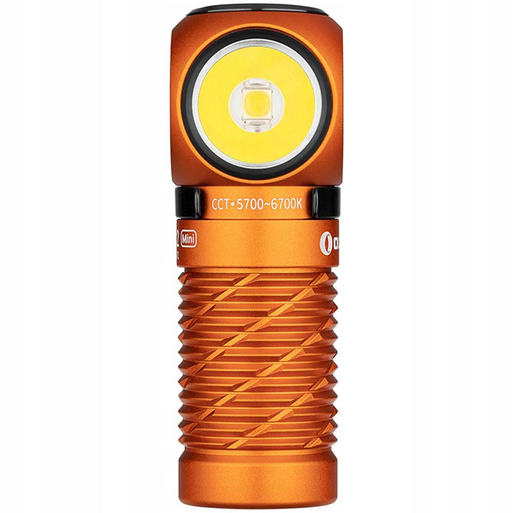 Latarka czołowa i kątowa Olight Perun 2 Mini Kit Orange z opaską - 1100 lm
