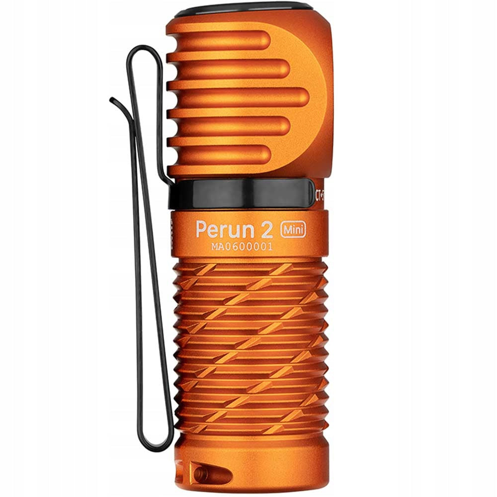 Latarka czołowa i kątowa Olight Perun 2 Mini Kit Orange z opaską - 1100 lm