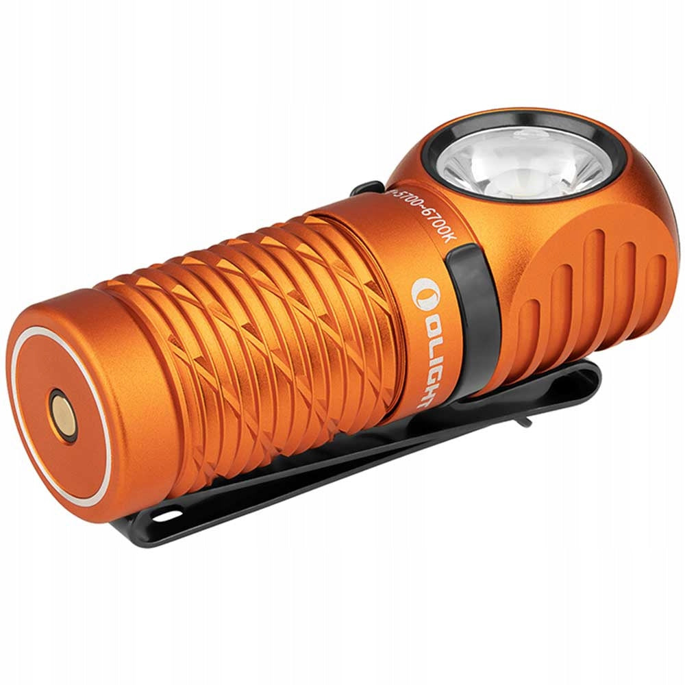 Latarka czołowa i kątowa Olight Perun 2 Mini Kit Orange z opaską - 1100 lm