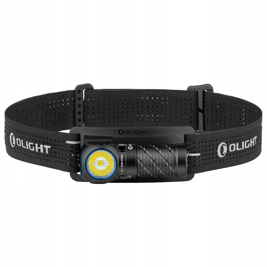 Latarka czołowa i kątowa Olight Perun 3 Mini cw Black z opaską 1250 lumenów