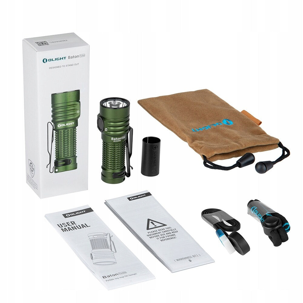 Latarka klasyczna LED Olight Baton TurboOD zielona 1000lm 510m 50 dni