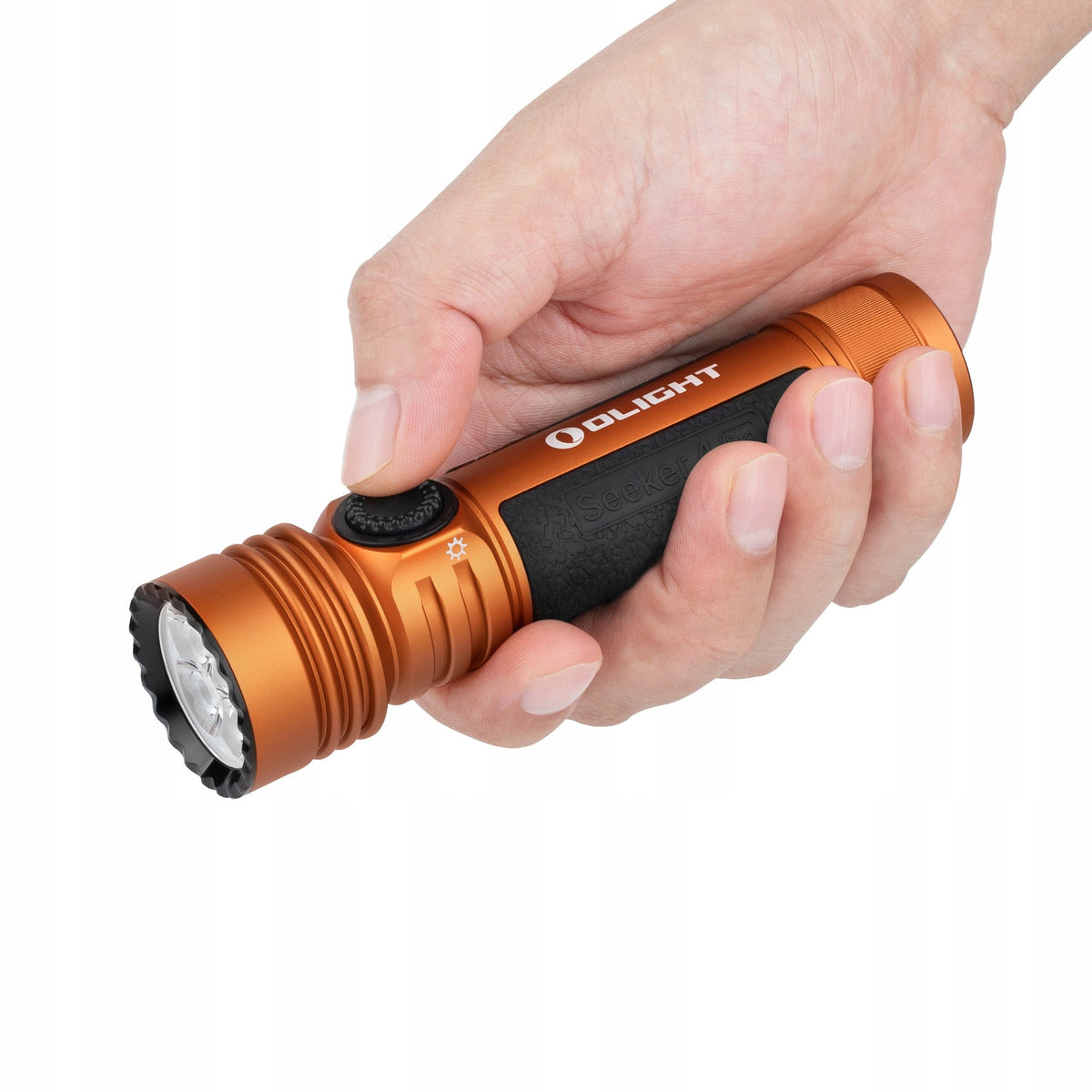 Latarka klasyczna LED Olight Seeker 4 Pro pomarańczowa 4600lm 260m 15 dni