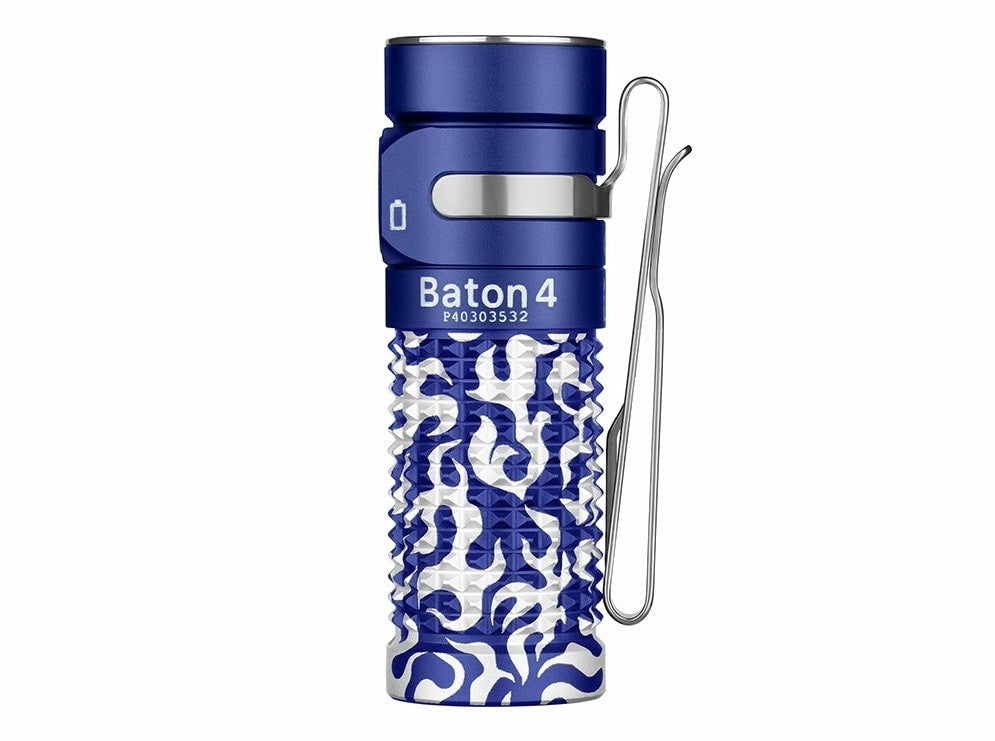 Latarka klasyczna akumulatorowa EDC Olight Baton 4 Blue Phantom 1300lm