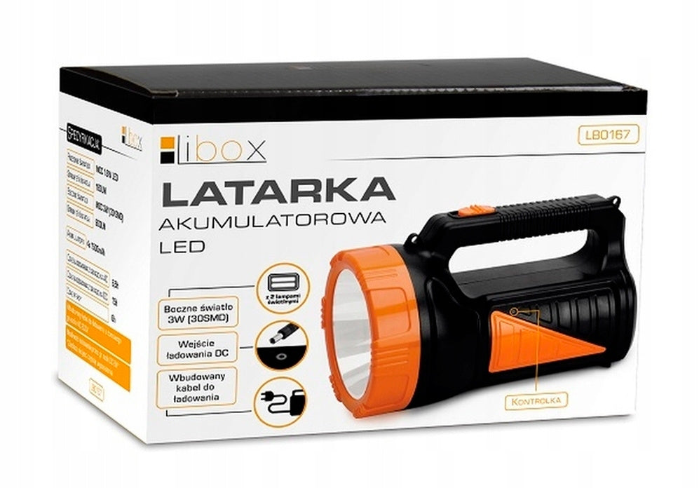 Latarka reflektor i szperacz Libox LB0167 900 lm