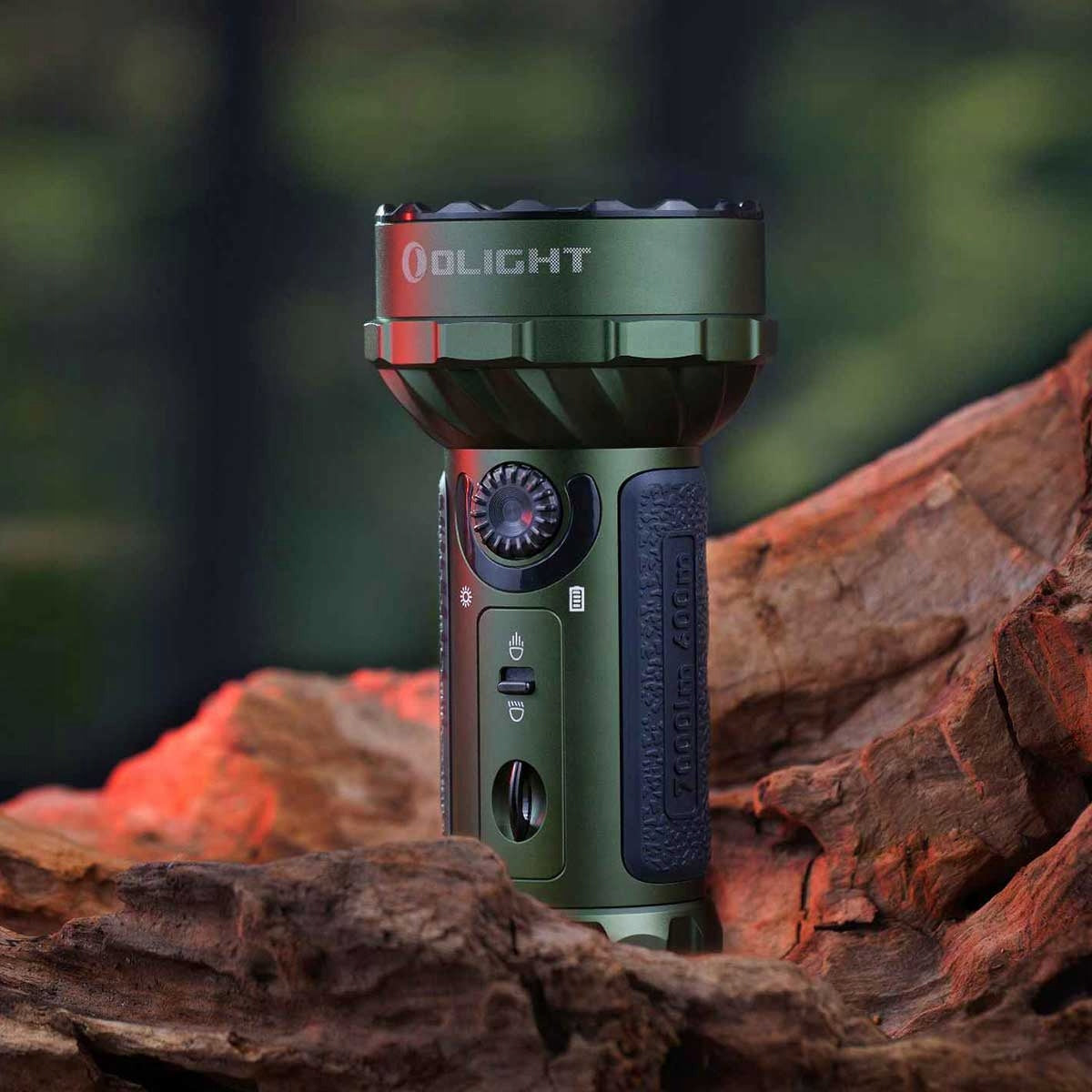 Latarka reflektor i szperacz Olight Marauder Mini zielona 7000 lm LED