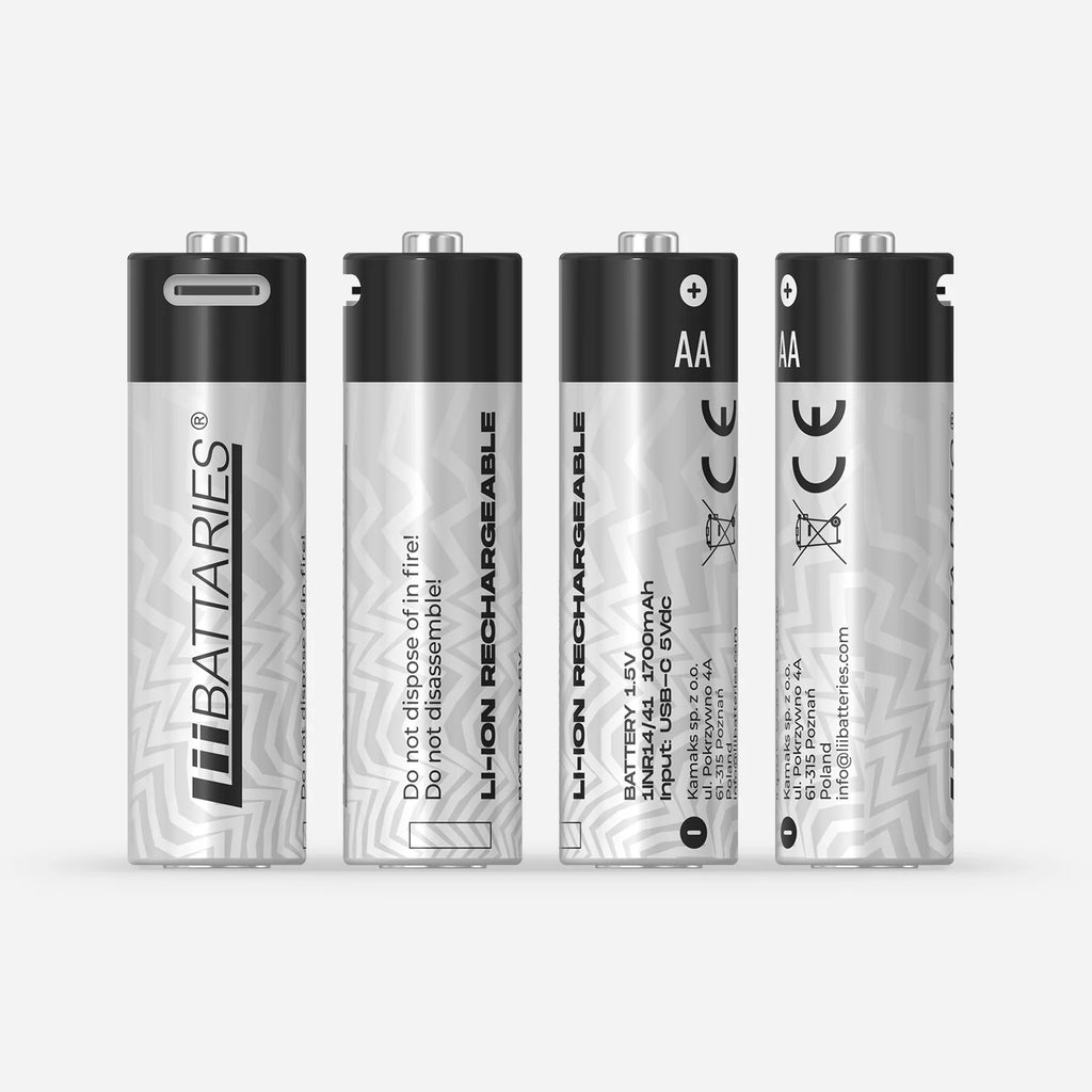 LiiBattaries mocny akumulator bateria litowo-jonowa AA 4szt. USB-C 1700mAh 1.5V