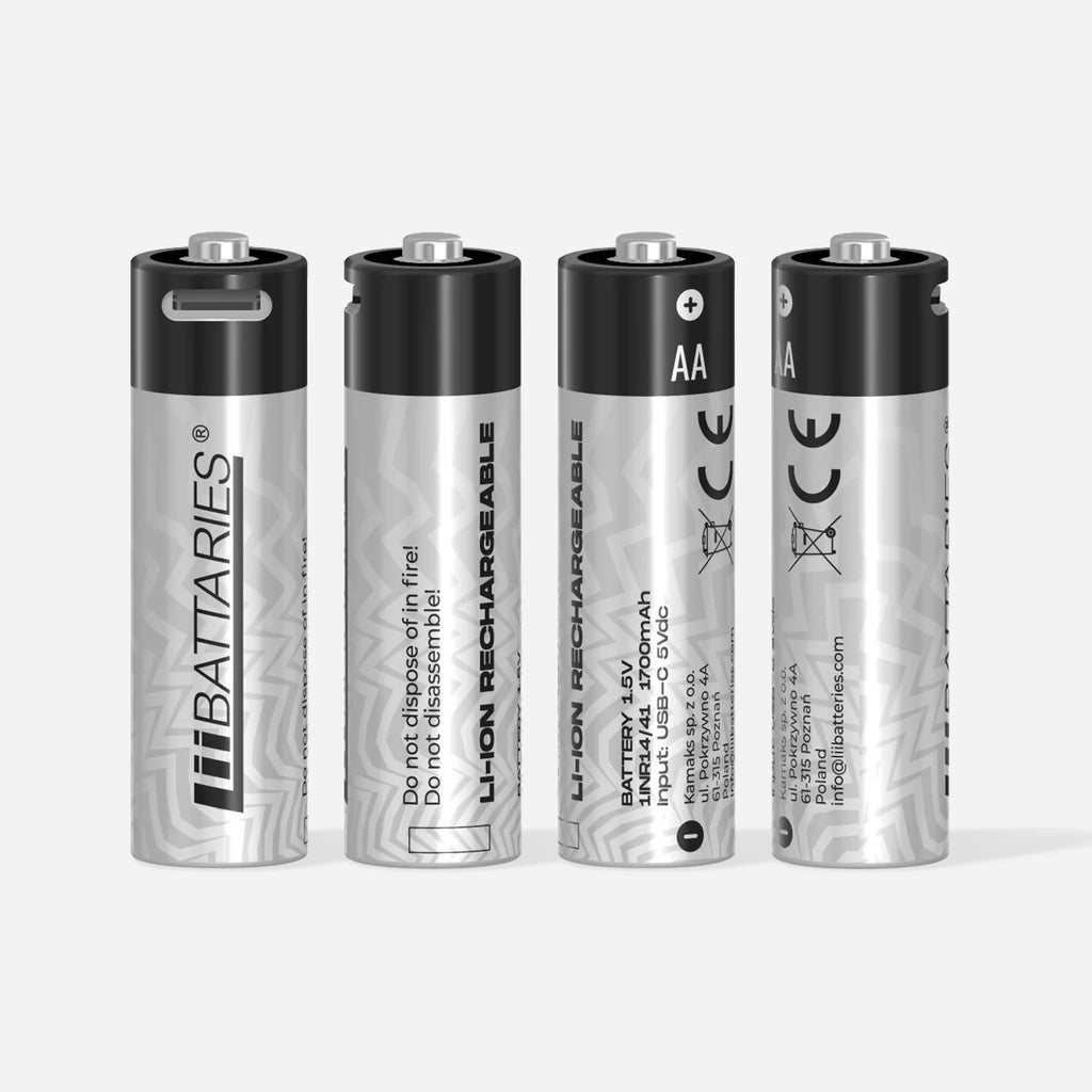 LiiBattaries mocny akumulator bateria litowo-jonowa AA 4szt. USB-C 1700mAh 1.5V