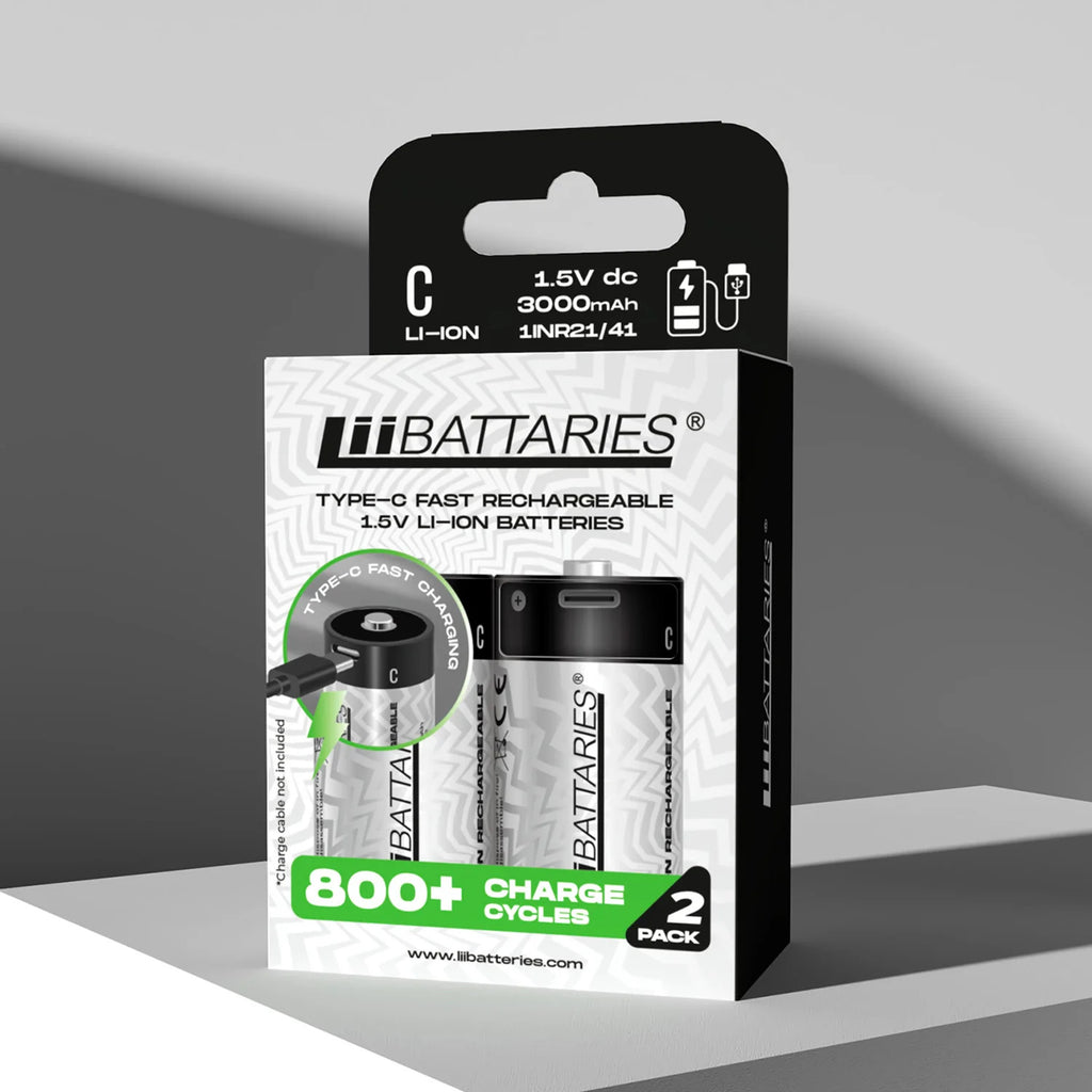LiiBattaries mocny akumulator bateria litowo-jonowa C USB-C 2szt. 3000mAh