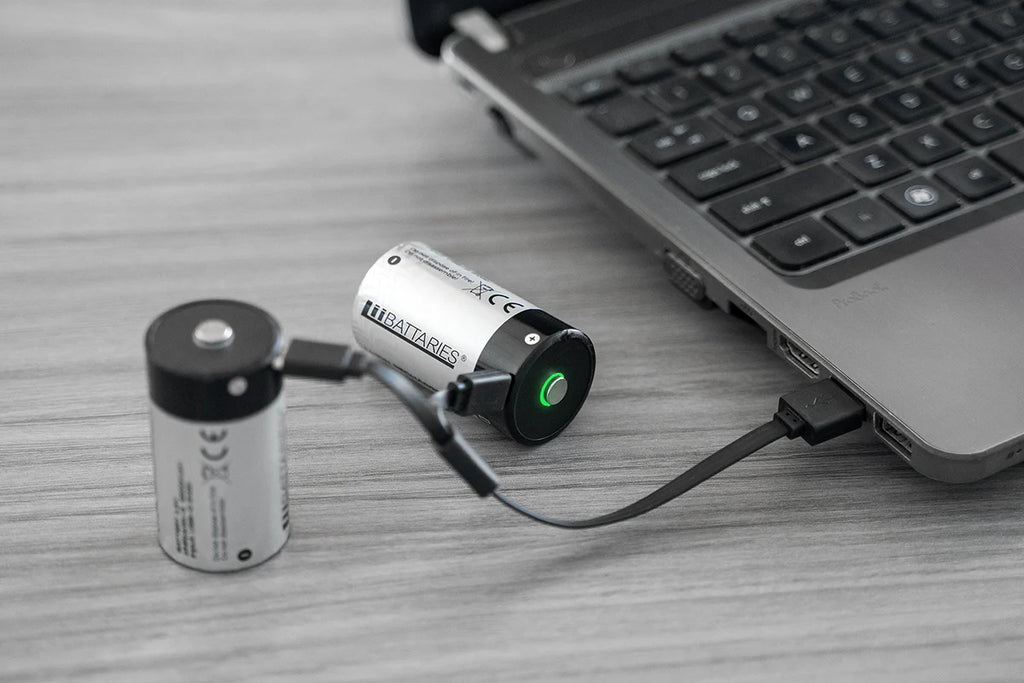 LiiBattaries mocny akumulator bateria litowo-jonowa D USB-C 2szt. 6500mAh.