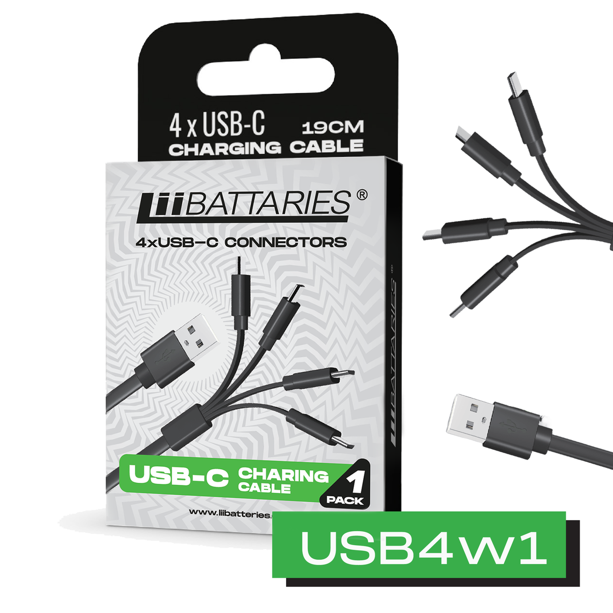 LiiBattaries USB-C 4w1 dedykowany do akumulatorów litowo-jonowych 19cm Fast