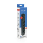 Listwa przeciwprzepięciowa czarna 5-gniazdowa MONTIS 3m MT187-BK-3