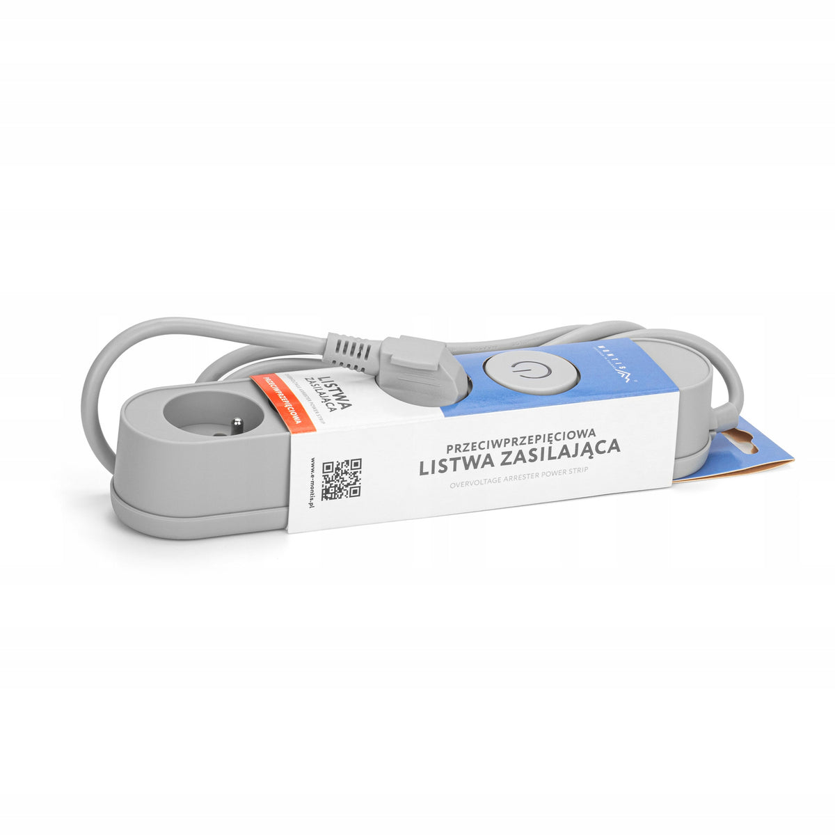 Listwa zasilająca przedłużacz Montis MT137-3 3 gniazda kabel 3m szary