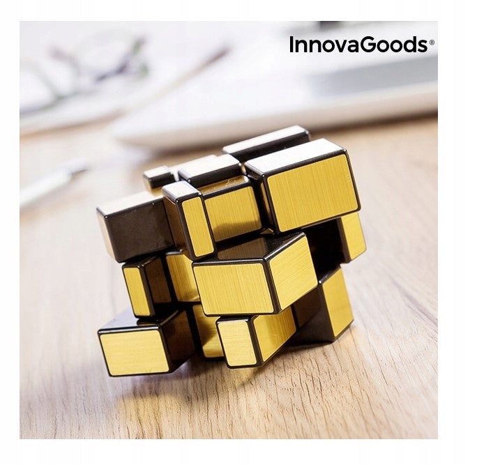 Magiczna kostka rubika łamigłówka 3D InnovaGoods złota Innowacyjny produkt