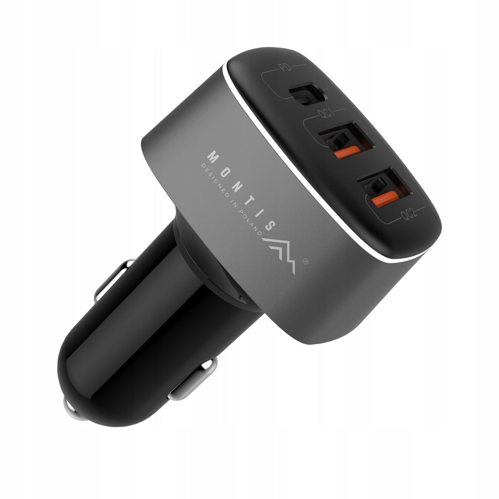 Mocna szybka ładowarka samochodowa do telefonu smartfona 56W PD QC3 3A 12V