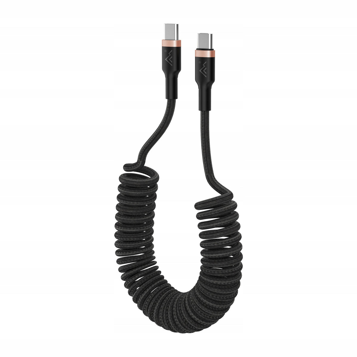 Mocny kabel przewód spiralny sprężynka USB-C USB-C oplot PD 3A 1,5M do auta