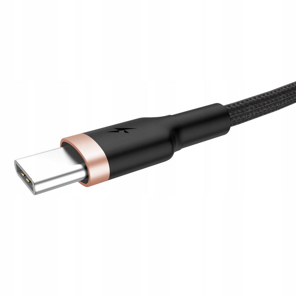 Mocny kabel przewód spiralny sprężynka USB-C USB-C oplot PD 3A 1,5M do auta